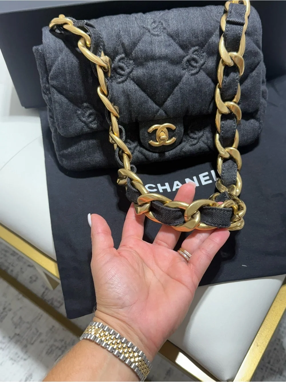 Chanel Black Denim